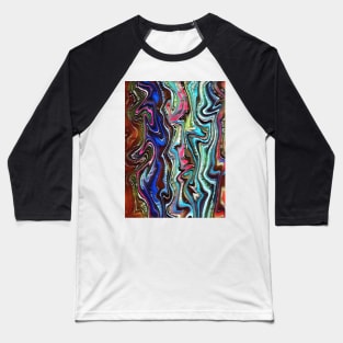 Neon Line Pattern Baseball T-Shirt